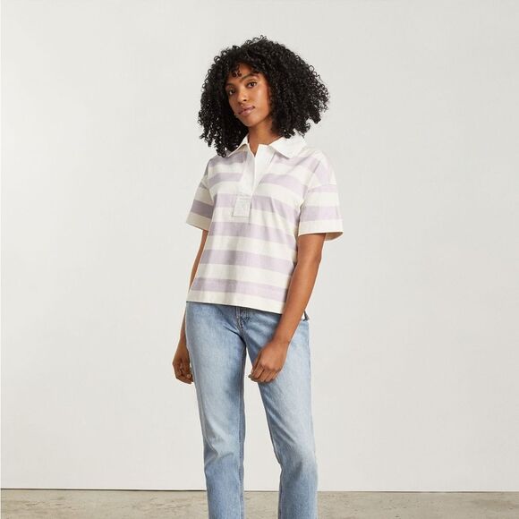NWT Everlane The Retro Jersey Polo Pale Orchid Canvas Size Small - Picture 4 of 8
